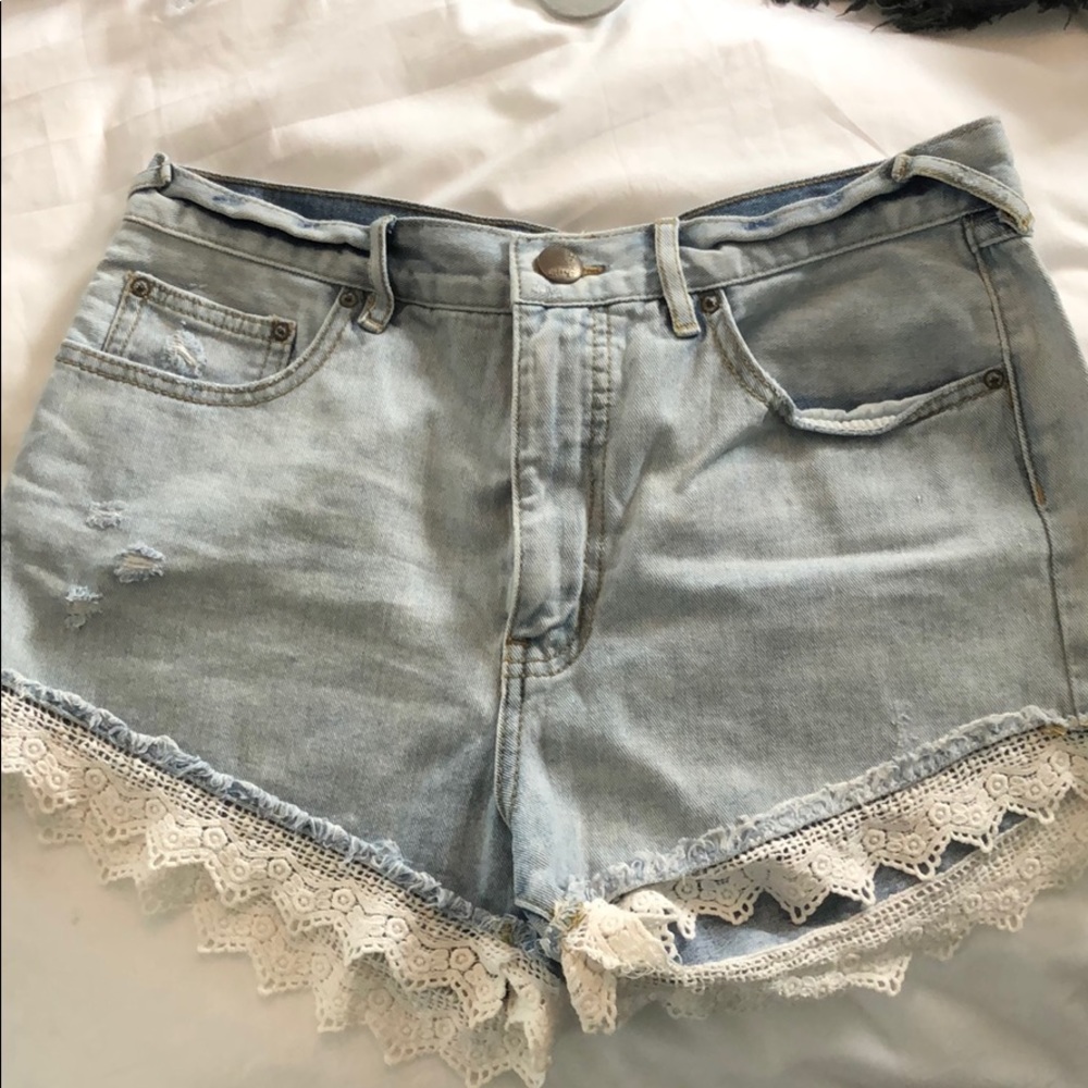 Free people denim shorts